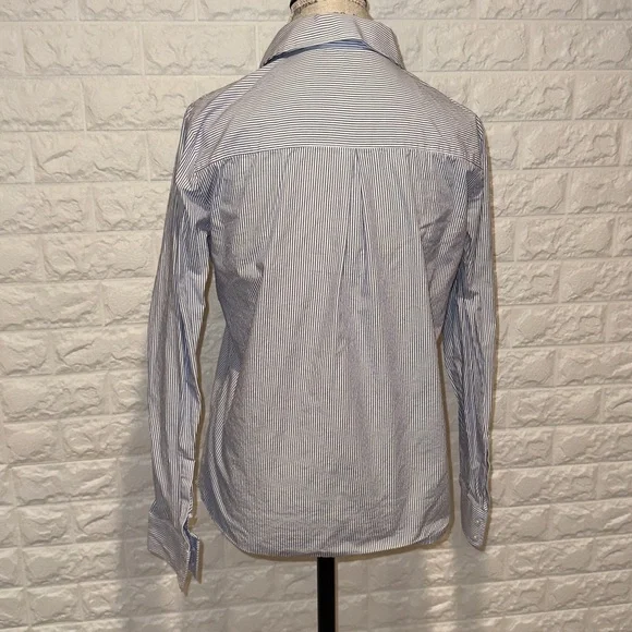 Calvin Klein Women’s Classic Blue and White Striped Shirt - Picture 7 of 8